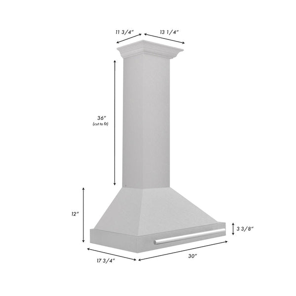 ZLINE 48" Fingerprint Resistant Stainless Steel Range Hood with Stainless Steel Handle