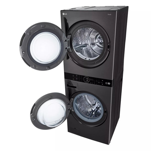 Single Unit LG WashTower with Center Control 5.0 cu. ft. Front Load Washer and 7.8 cu. ft. Electric Ventless Heat Pump Dryer