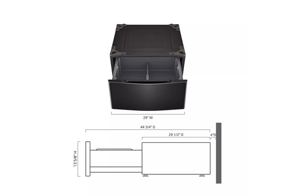 Laundry Pedestal - Black Steel