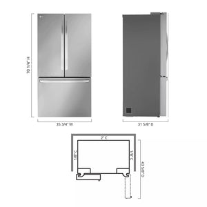 27 cu. ft. Smart Counter-Depth MAX French Door Refrigerator