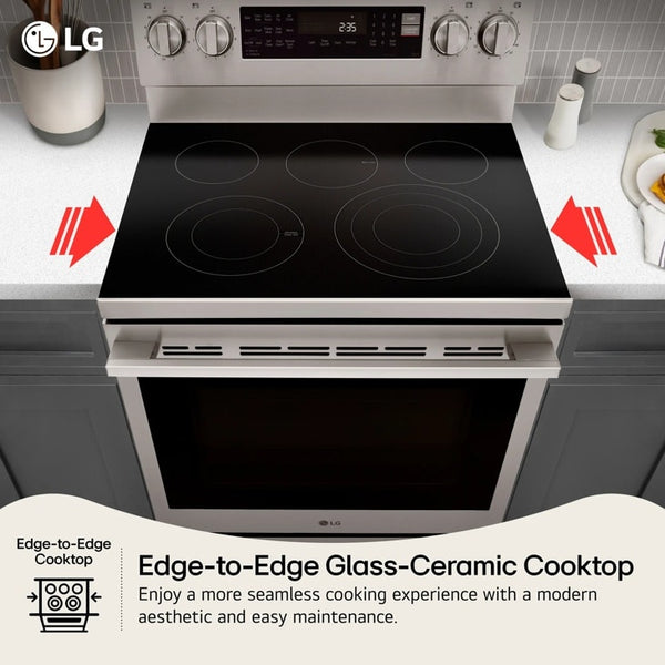 6.3 cu. ft. Smart Wi-Fi Enabled ProBake Convection Electric Range with Air Fry & EasyClean