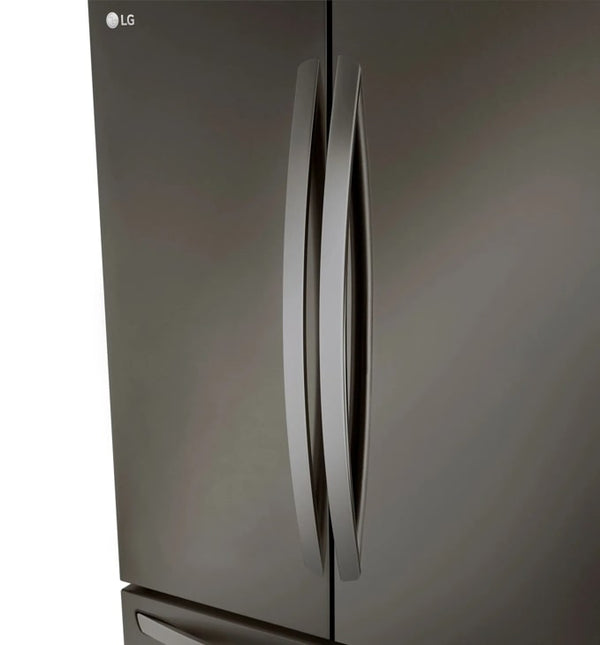 36" Wide, 27 cu ft. 3 Door French Door, C/Depth Refrigerator with Internal Water Dispenser, PrintProof Black Stainless Steel