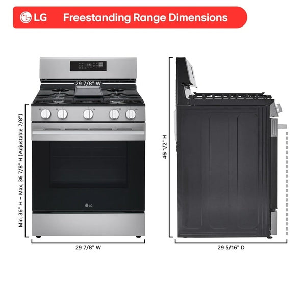 6.3 cu. ft. Smart Wi-Fi Enabled Probake Convection Gas Range with Air Fry & EasyClean
