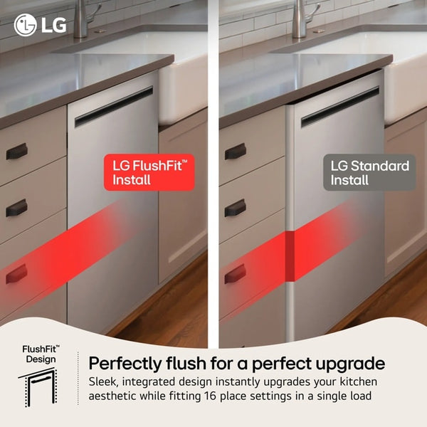 24 Inch Smart Top Control FlushFit Design Dishwasher