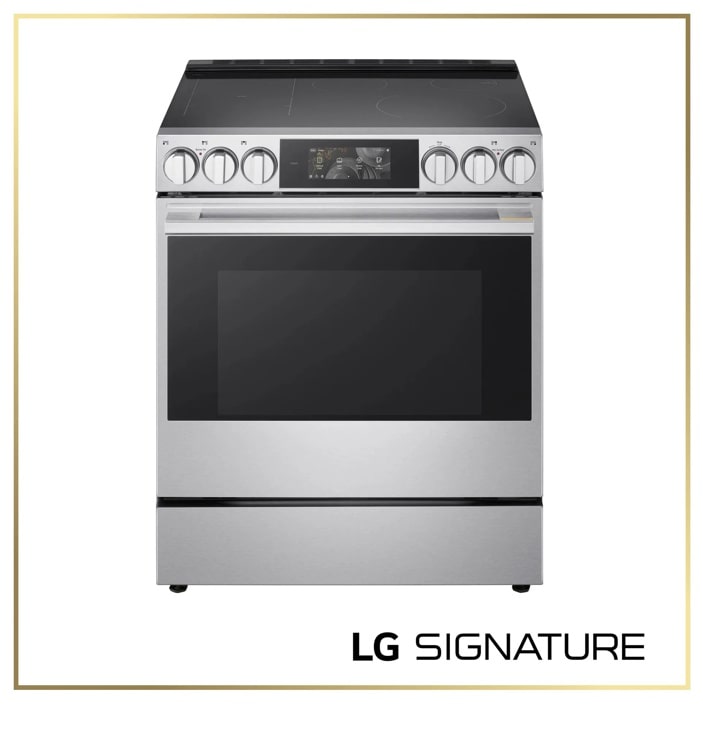 LG SIGNATURE 6.3 cu. ft. Smart Induction Slide-In Range with Dynamic ProBake Convection, Air Fry, Air Sous Vide, Pizza mode and AI Gourmet Camera