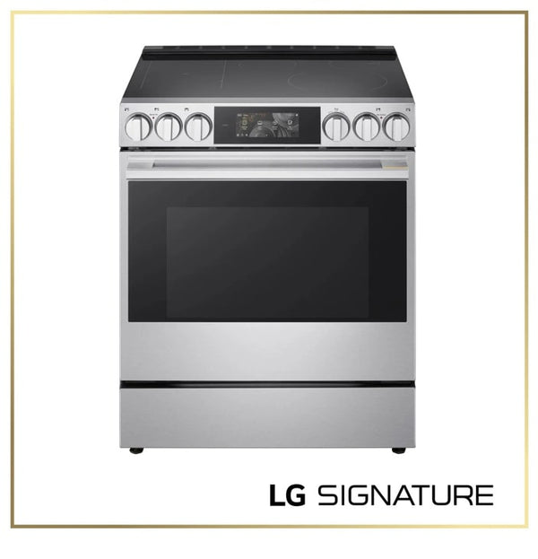 LG SIGNATURE 6.3 cu. ft. Smart Induction Slide-In Range with Dynamic ProBake Convection, Air Fry, Air Sous Vide, Pizza mode and AI Gourmet Camera