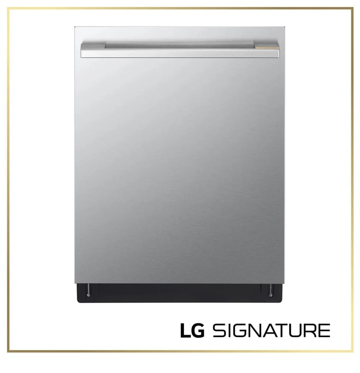 LG SIGNATURE FlushFit 24 Inch Dishwasher with 1-Hour Wash & Dry, QuadWash Pro, and Dynamic Heat Dry with AutoVent Dry