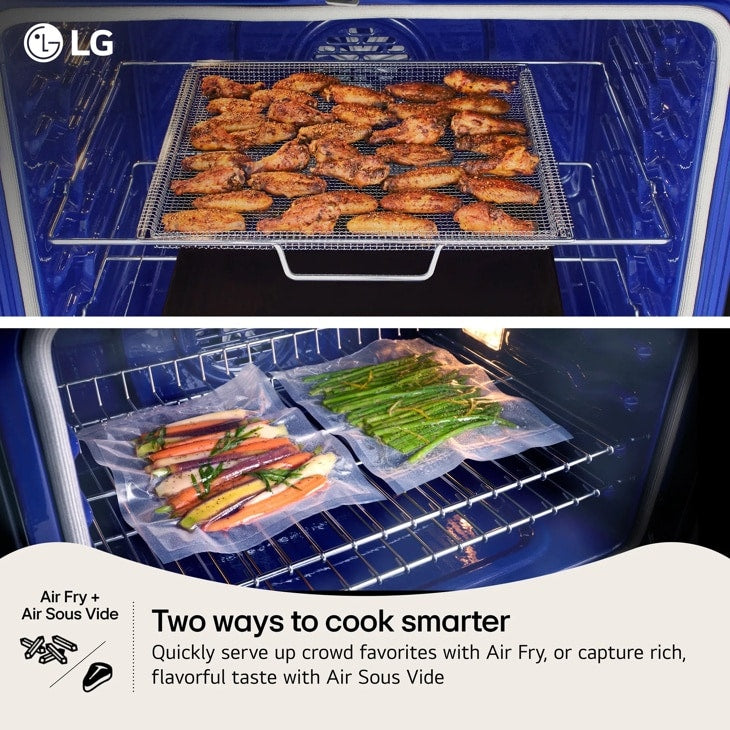 7.3 cu. ft. Smart Electric Double Oven Freestanding Range with ProBake Convection, Air Fry & Air Sous Vide