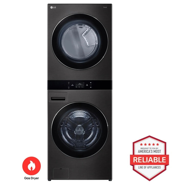 Single Unit Front Load LG WashTower with Center Control 5.0 cu.ft. Washer & 7.4 cu.ft. Gas Dryer