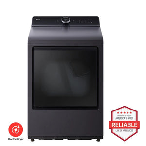 7.3 cu. ft. Ultra Large Capacity Rear Control Electric Dryer with LG EasyLoad Door, AI Sensing and TurboSteam