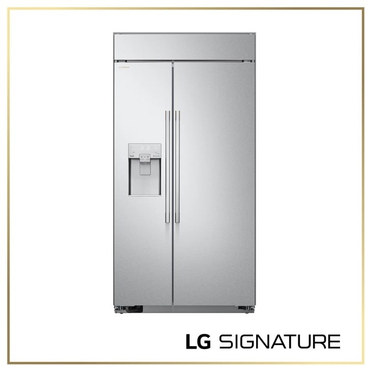 LG SIGNATURE 26 cu. ft. Smart Side-by-Side Built-In Refrigerator with Ice & Water Dispenser