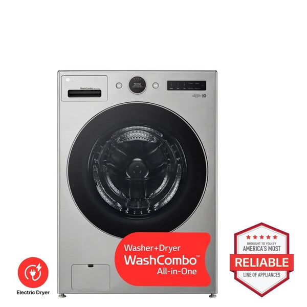 Ventless Washer/Dryer Combo LG WashCombo All-in-One 5.0 cu. ft. Mega Capacity with Inverter HeatPump Technology and Direct Drive Motor