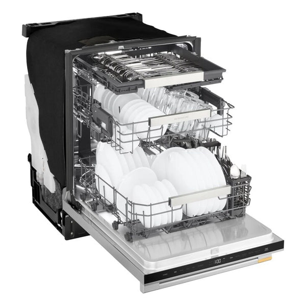 LG SIGNATURE FlushFit 24 Inch Dishwasher with 1-Hour Wash & Dry, QuadWash Pro, and Dynamic Heat Dry with AutoVent Dry