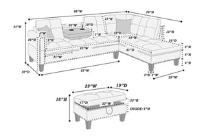 3-PCS SECTIONAL SET