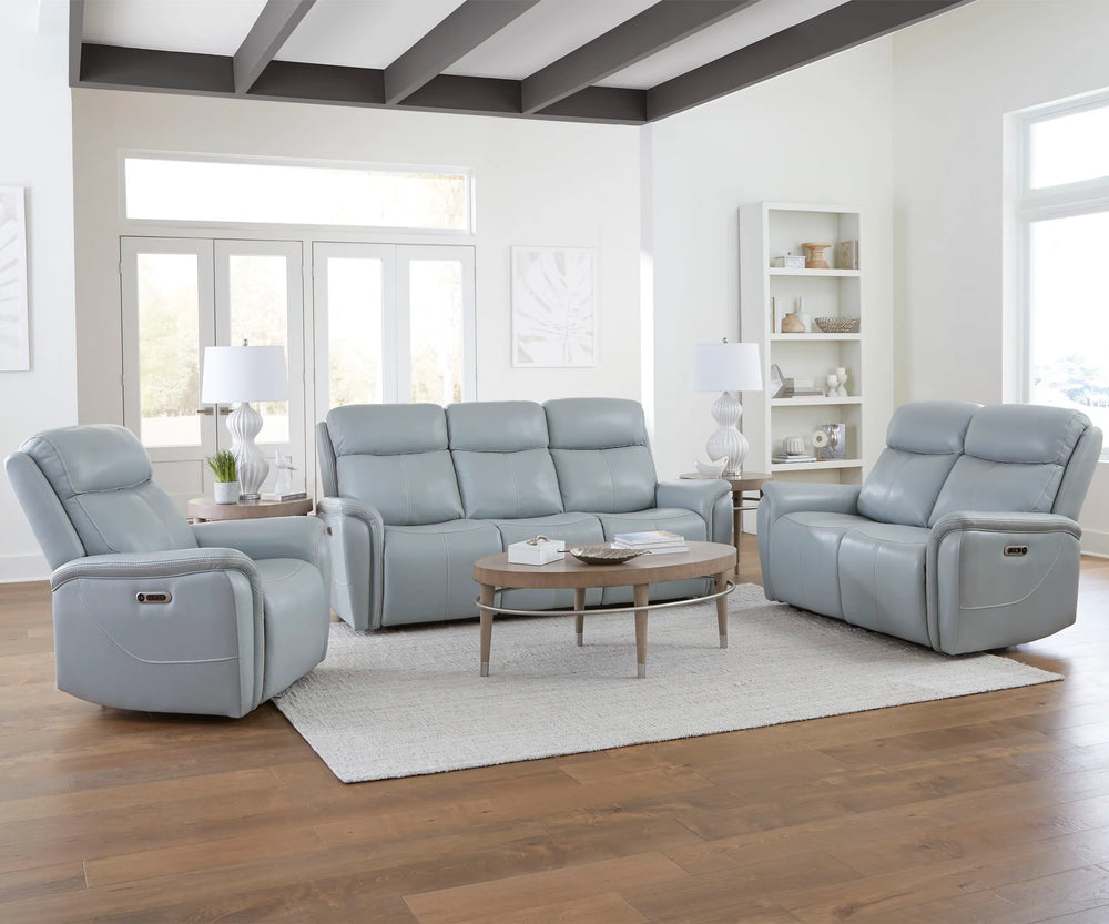 Cascade - Sofá reclinable eléctrico, sofá de dos plazas y sillón reclinable - Gris verdoso