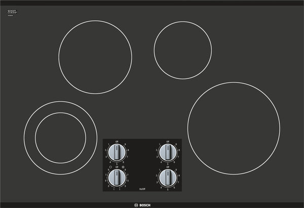 500 Series, Electric Cooktop, 30'', Black, Without Frame