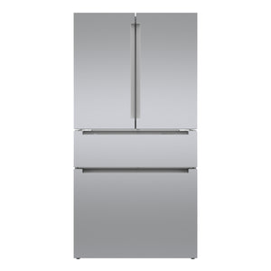 800 Series, French Door Bottom Mount Refrigerator, 36'', Stainless steel (with anti-fingerprint)