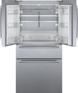 800 Series, French Door Bottom Mount Refrigerator, 36'', Stainless steel (with anti-fingerprint)