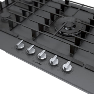 Benchmark®, Gas Cooktop, 36'', Tempered glass, Dark silver