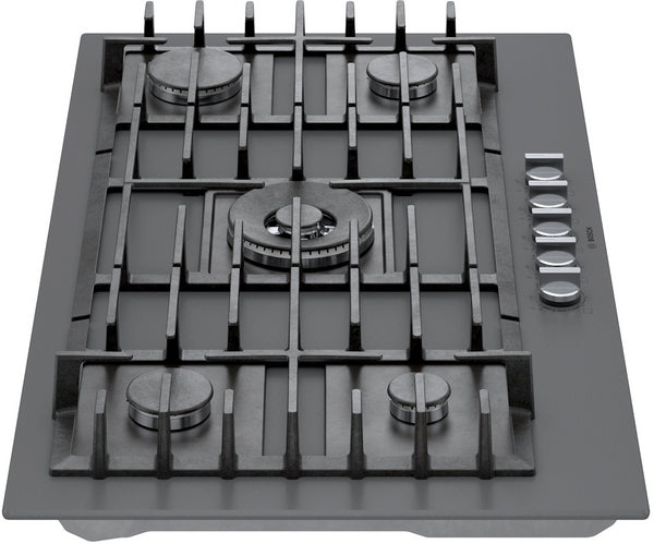 Benchmark®, Gas Cooktop, 36'', Tempered glass, Dark silver