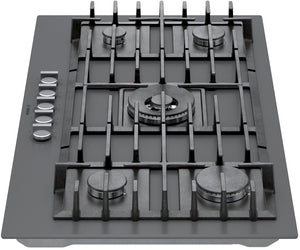 Benchmark®, Gas Cooktop, 36'', Tempered glass, Dark silver