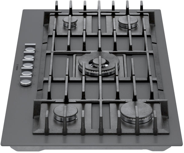 Benchmark®, Gas Cooktop, 36'', Tempered glass, Dark silver