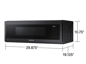 1.1 cu. ft. Smart SLIM Over-the-Range Microwave with 550 CFM Hood Ventilation, Wi-Fi & Voice Control
