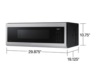 1.1 cu. ft. Smart SLIM Over-the-Range Microwave with 550 CFM Hood Ventilation, Wi-Fi & Voice Control