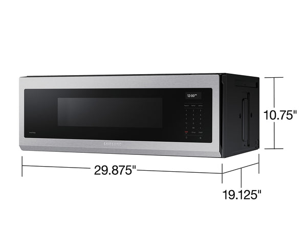 1.1 cu. ft. Smart SLIM Over-the-Range Microwave with 550 CFM Hood Ventilation, Wi-Fi & Voice Control