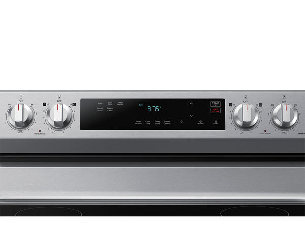 6.3 cu. ft. Smart Freestanding Electric Range with Steam Clean in Stainless Steel
