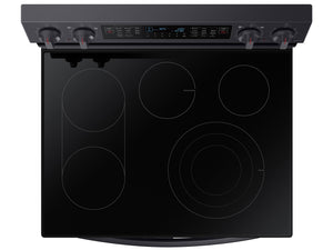 6.3 cu. ft. Smart Freestanding Electric Range with Flex Duo™, No-Preheat Air Fry & Griddle in Black Stainless Steel
