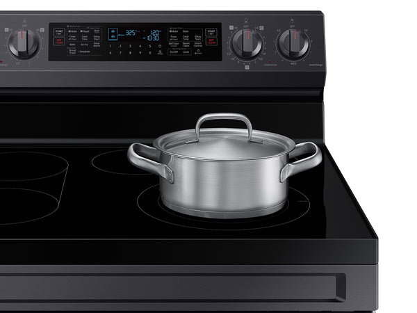 6.3 cu. ft. Smart Freestanding Electric Range with Flex Duo™, No-Preheat Air Fry & Griddle in Black Stainless Steel