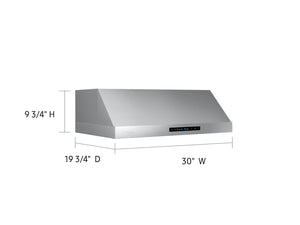 30" Under Cabinet Hood in Stainless Steel