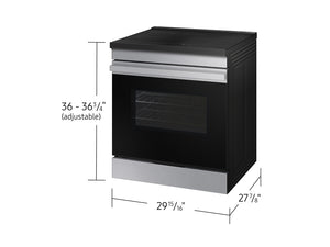 Bespoke 6.3 cu. ft. Smart Slide-In Induction Range with Anti-Scratch Glass Cooktop in Stainless Steel