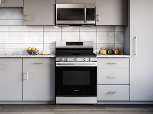 Samsung - 6.0 cu. ft. Freestanding Gas Range with WiFi and Integrated Griddle - Stainless Steel