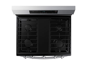Samsung - 6.0 cu. ft. Freestanding Gas Range with WiFi and Integrated Griddle - Stainless Steel