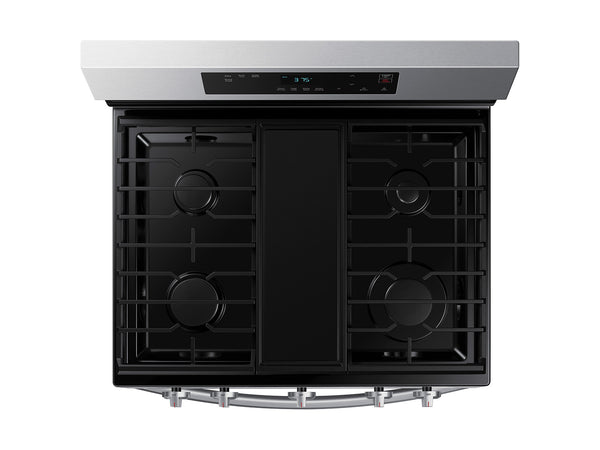 Samsung - 6.0 cu. ft. Freestanding Gas Range with WiFi and Integrated Griddle - Stainless Steel