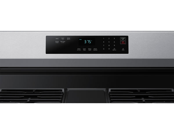 6.0 cu. ft. Smart Freestanding Gas Range with 18K BTU Dual Power Burner & Self Clean in Stainless Steel