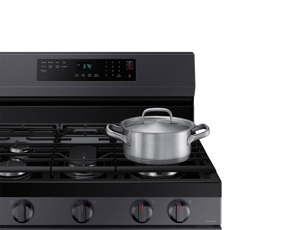 6.0 cu. ft. Smart Freestanding Gas Range with No-Preheat Air Fry & Convection in Black Stainless Steel