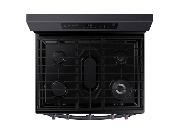 6.0 cu. ft. Smart Freestanding Gas Range with No-Preheat Air Fry & Convection in Black Stainless Steel