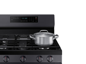 6.0 cu. ft. Smart Freestanding Gas Range with No-Preheat Air Fry and Convection+ in Black Stainless Steel