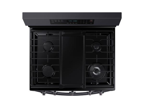6.0 cu. ft. Smart Freestanding Gas Range with No-Preheat Air Fry and Convection+ in Black Stainless Steel