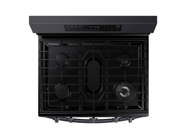 6.0 cu. ft. Smart Freestanding Gas Range with No-Preheat Air Fry and Convection+ in Black Stainless Steel