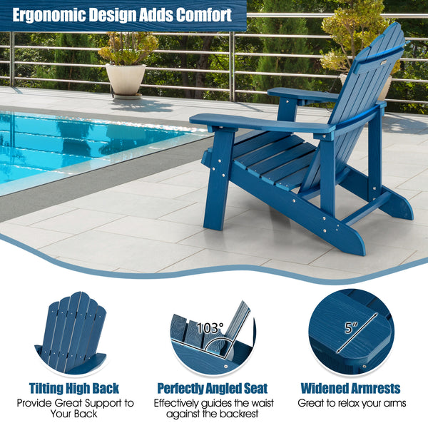 All weather and solid HIPS can last for a long time in outdoors<br>Wide seat provides comfortable sitting experience <br>Equipped with ergonomic armrests to relax your arms<br>High slanted backrest fits the curve of the human back<br>304 stainless steel s