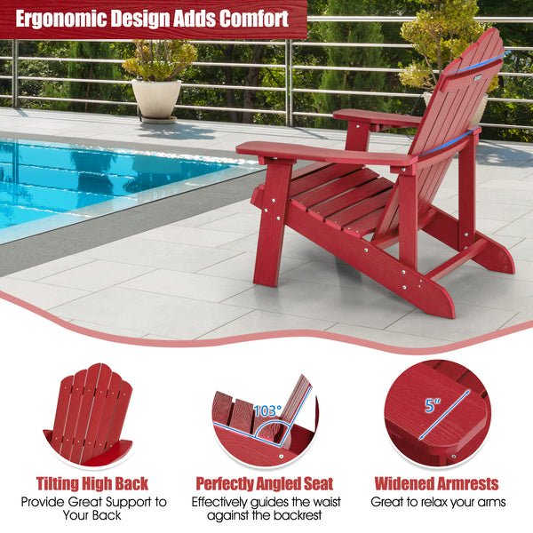 All weather and solid HIPS can last for a long time in outdoors<br>Wide seat provides comfortable sitting experience <br>Equipped with ergonomic armrests to relax your arms<br>High slanted backrest fits the curve of the human back<br>304 stainless steel s