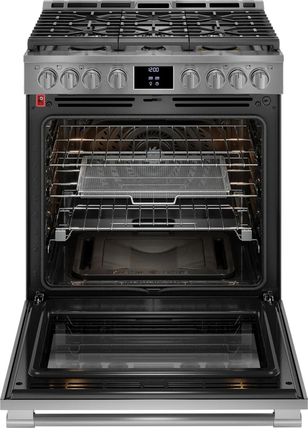 30" Gas Range with No Preheat and Air Fry