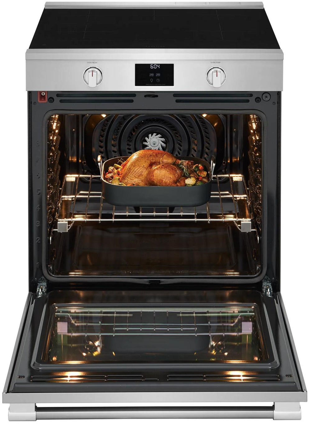 30" Induction Range with Total Convection