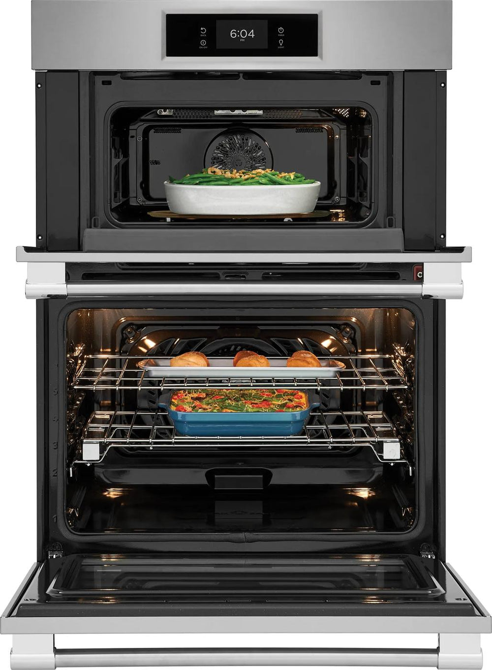 30" Electric Wall Oven and Microwave Combination with Total Convection