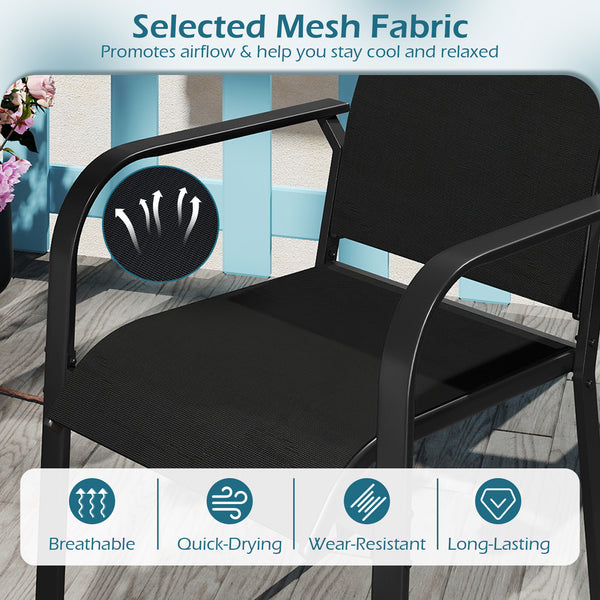 Inclined backrest for a naturally relaxed sitting posture<br>Wide seat for improved comfort and support<br>Supportive armrests to reduce arm and shoulder fatigue<br>Breathable mesh fabric for better airflow in warm weather<br>Wear-resistant material for l