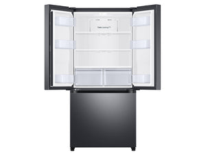 17.5 cu. ft. Smart Counter Depth 3-Door French Door Refrigerator in Black Stainless Steel
